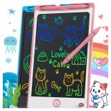 Hockvill LCD Writing Tablet for Kids 8.8 Inch, Toys for Girls Boys Drawing Pad for 3 4 5 6 7 Year Old Kid, Toddler Magnetic Doodle Board Travel Essential Christmas Birthday Gift for Children BluePink