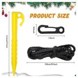 Inflatable Stakes and Tethers, Include Plastic Tent Stake, Tether with Hook Inflatable Spikes Christmas Halloween Holiday Party Decoration Accessories for Garden Yard Home Lawn Yellow (72 Pieces)