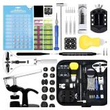 Watch Repair Kit, GLDCAPA Professional Watch Battery Replacement Kit, Watch Repair Tools with Carrying Case, Watch Link Removal Tool Kit, Watch Case Opener, Watch Press Set with 60pcs Watch Battery