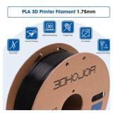 A 3DHoJor High Speed PLA Filament 1.75mm Black,3D Printing Filament,1kg Cardboard Spool (2.2lbs), Fit Most FDM 3D Printer,Dimensional Accuracy +/- 0.03 mm,Vacuum Packaging, No Brittle Filaments