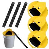 3 Pack Mouse Trap Bucket Flip Lid without Bucket, Reusable Rat Trap for Bucket 5 Gallon, Anti-Escape Mice Trap Bucket, Auto Reset Humane Mouse Trap for Indoor Outdoor Usage