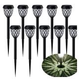 ruhotili Solar Outdoor Lights, Solar Lights Outdoor Waterproof IP65, Bright Powered by Solar Garden Lights for Patio, Yard, Driveway Decoration (10 Pack)