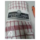 Ritz Terry Kitchen Towel and Dish Cloth Set 95583A - Paprika - 100% Pure Cotton - 6-Pack