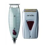 Andis 17195 Finishing Combo T-Outliner Trimmer & Pro Foil Lithium Titanium Shaver - Professional Hair Clippers and Trimmer Kit for Men - Retail: $106.68