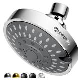 HOPOPRO 5-Mode High Pressure Shower Head - the Washington Post, NBC News, Today TV Show Recommended - High Flow Fixed Showerheads (4 Inch Chrome)