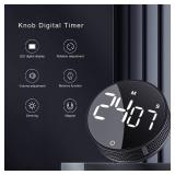 AVINIA Digital Kitchen Timers, Visual timers Large LED Display Magnetic Countdown Countup Timer for Classroom Cooking Fitness Baking Studying Teaching, Easy for Kids and Seniors Black