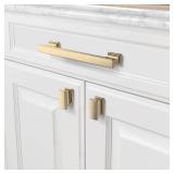 Asidrama 10 Pack Brushed Brass Kitchen Cabinet Knobs Dresser Knobs Drawer Knobs Cabinet Hardware Zinc Knobs for Dresser Drawers