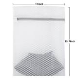 Laundry Bag 4 Pcs Mesh Laundry Bags 12 x 16 Inches Durable Zipper Mesh bag Mesh Wash Bags Lingerie Bags for Washing Delicates Laundry Bags for Traveling Delicates Bag for Washing Machine