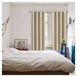 BGment Room Darkening Curtains 63 Inches Long - Grommet Thermal Insulated Drapes Window Treatment Curtains for Bedroom, 2 Panels, 52 x 63 Inch, Beige