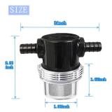 2PC RV Water Pump Filter,1/2 Inches Rv Water Inlet Filter Compatible With 3/8 Inches Raw Water Strainer Twist-On Pipe Sprayer For 12V DC 80 PSI Camper Marine Boat Lawn Beer Filter