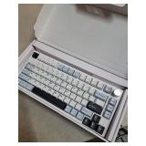 GK GAMAKAY TK75 HE Rapid Trigger Mechanical Keyboard Hall Effect Keyboard Magnetic Switch Cherry PBT Keycap 81 Keys Bluetooth/2.4GHz/Wired 75% RGB Esports Gaming Keyboard (White, Mercury Switch) - Ret