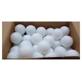 120 Pcs Plastic Golf Balls Practice Golf Balls Bulk Hollow Training Golf Balls with 2 Pcs Mesh Drawstring Storage Bags for Indoor Outdoor Training and Practice