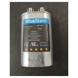 BlueStars [New 2024] Ultra Durable 7.5 uf Â± 5% MFD 370 or 440 Oval Run Capacitor CBB65 50/60 Hz TP-CAP-80/5/440R - Exact fit for Condenser Straight Cool & Heat Pump Air Conditioner