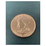 1 oz AVDP .999 fine copper round Jacqueline Kennedy First Lady design