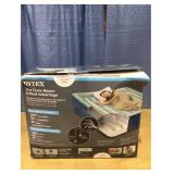 Intex Elevated 18in Pillow Rest Queen Air Mattress with Internal Pump - Off-White/Blue