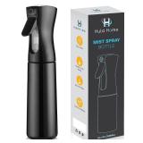 Hula Home Spray Bottle for Hair (10.1oz/300ml) Continuous Empty Ultra Fine Plastic Water Mist Sprayer â For Hairstyling, Cleaning, Salons, Plants, Essential Oil Scents & More - Black