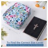 G-LEAF Bible Cover Case/Book Cover, Bible Case for Women Girls, Bible Cover Bags Floral Pattern With Handle Fits for Standard Size Bible, 9.5x6.7x2.5 In