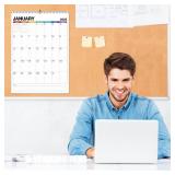 Dunwell Large Wall Calendar 2024 - (Colorful) 12x17" Wall Calendar, Big Grid 12 x 17 Hanging Office Calendar, Calendar Year 2024 with Large Daily Blocks, Big Numbers, Modern Style -