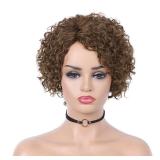 Quantum Love Deep Curly None Lace Front Human Hair Wigs Deep Wave Curly Side Part Wig Short Bob Pixie Cut Brazilian Remy Human Hair Wigs for Women