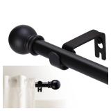 GXOACKJ Curtain Rods for windows 32-48 inch, 5/8 inch Decorative Curtain Rod Set, Matte Black Splicing Heavy Duty Metal Curtain Rod with Brackets