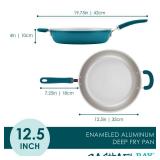 Rachael Ray Create Delicious Deep Nonstick Frying Pan / Fry Pan / Skillet - 12.5 Inch, Blue