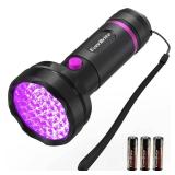 EverBrite UV Flashlight, 68 LED Blacklight Flashlights, 395nm Black Light Flashlight for Pet Urine Detection, Scorpions, Dry Stains, Bed Bug (Batteries Included)