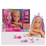 Barbie Deluxe 20-Piece Glitter and Go Styling Head, Blonde Hair and Unicorn Headband, Kids Toys for Ages 5 Up by Just Play