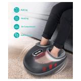 Nekteck Shiatsu Foot Massager Machine with Soothing Heat, Deep Kneading Therapy, Air Compression, Improve Blood Circulation and Foot Wellness,Relax for Home or Office Use(Gray) - Retail: $85.73