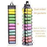 Legging Storage Bag Storage Hanger Can Holds 24 Leggings or Shirts Jeans Compartment Storage Hanger, Foldable Leggings Organizer Clothes Portable Closets Roll Holder(Grey)