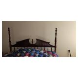 Queens sized Bed with headboard and footboard and side rails (only, no mattress)