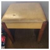 Cool Vintage Sewing stool with RARE inspection stamp 1C