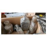 Antique bottles and glass insulator