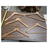 Lot of 5 used wooden hangers