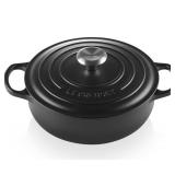 Le Creuset 3.5-qt Cast Iron Round Wide Dutch Oven, Licorice, Retail - $218.00