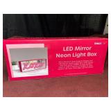 New LED Mirror Neon Light Box