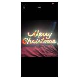 Very cool Vintage Merry Christmas sign, lights change color and move