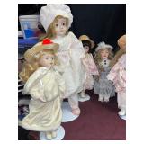 Vintage porcelain doll lot