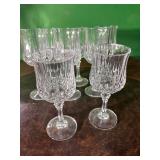 6 Large and 2 Small Crystal Glasses