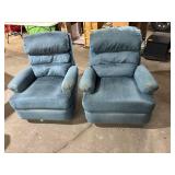 2 Blue Recliners