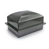 Crowne Vault Recycled Single Urn Vault for Ground Burial | Holds One Adult Cremation Urn for Human Ashes | Made in the USA and Responsibly Manufactured | Regent (Carbon) - Retail: $97.95