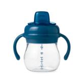 OXO Tot Transitions Soft Spout Sippy Cup with Removable Handles, Navy, 6 Ounce