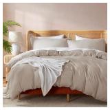 Nestl Twin Duvet Cover Set - Soft Double Brushed Linen Duvet Cover Twin/Twin XL, 2 Piece, with Button Closure, 1 Duvet Cover 68x90 inches and 1 Pillow Sham