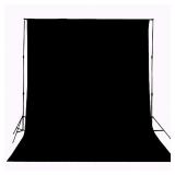 HMTfoto Background Solid Black Backdrop Muslin Portrait Background Screen for Photo Backdrop Video Photography Studio(5x7ft, Black)