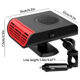 Car Heater, 150W 12V Portable Car Heater and Defroster, Car Heater for Winter, Car Heater that Plugs Into Cigarette Lighter, Heater for Car Plug in Cigarette Lighter