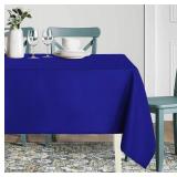 sancua Rectangle Tablecloth - 60 x 102 Inch - Stain and Wrinkle Resistant Washable Polyester Table Cloth, Decorative Fabric Table Cover for Dining Table, Buffet Parties and Camping, Blue