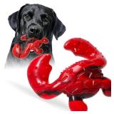 Ouilter Dog Toys for Aggressive Chewers, Dog Toys for Medium Large Dogs, Tough Nylon Dog Chew Toys with Bacon Flavor, Chew Toys for Aggressive Chewers,Red