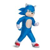 Disguise Sonic Inflatable Kids Costume, Official Sonic Move 3 Inflating Costume with Fan, One Size Child