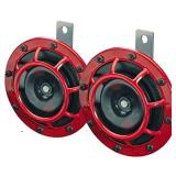 HELLA 003399803 Supertone 12V High Tone / Low Tone Twin Horn Kit with Red Protective Grill, 2 Horns