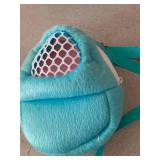 Yosoo Portable African Hedgehog Hamster Breathable Pet Dog Carrier Bags Handbags Puppy Cat Travel Backpack (S, White Mesh - Blue)