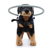 GabeFish Lightweight Adjustable Blind Ring for Dogs Cats, Pet Harness Guide Device Blue-Upgrade Small